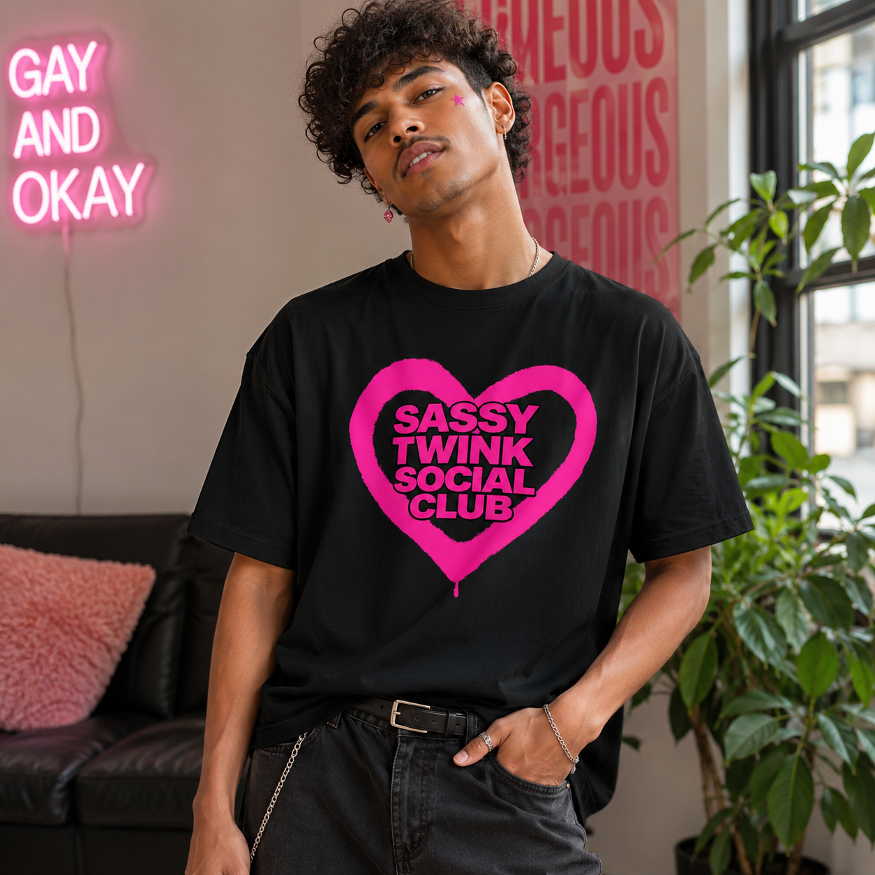 Sassy Twink Social Club Heart Tee