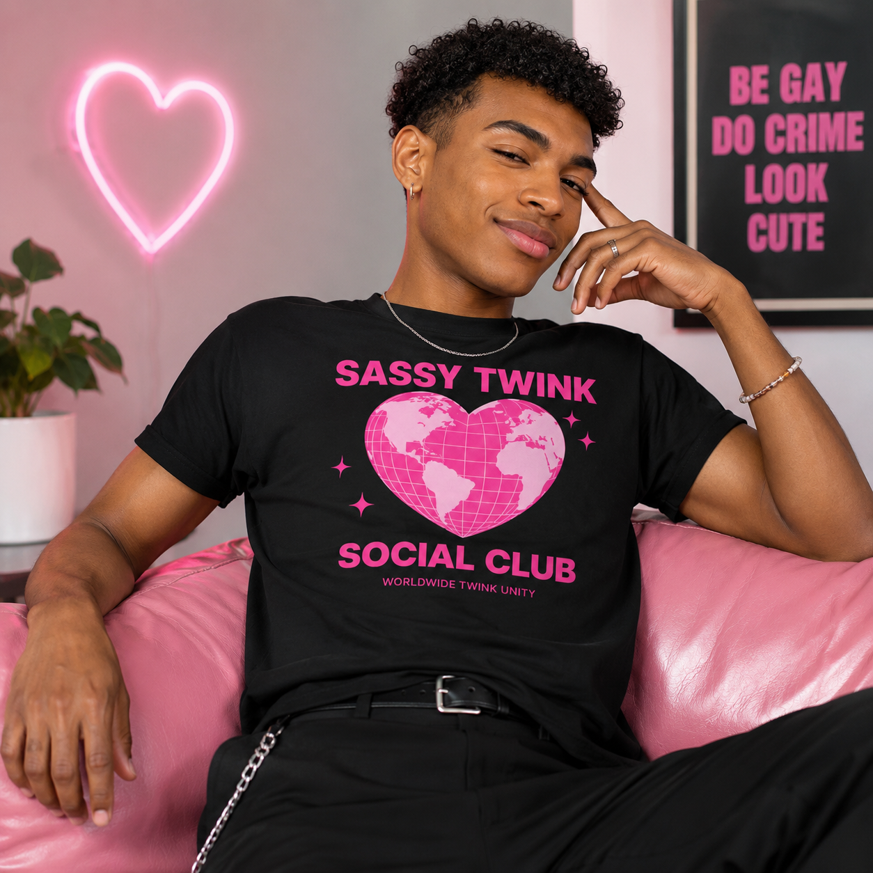 Sassy Twink Social Club Heart Tee