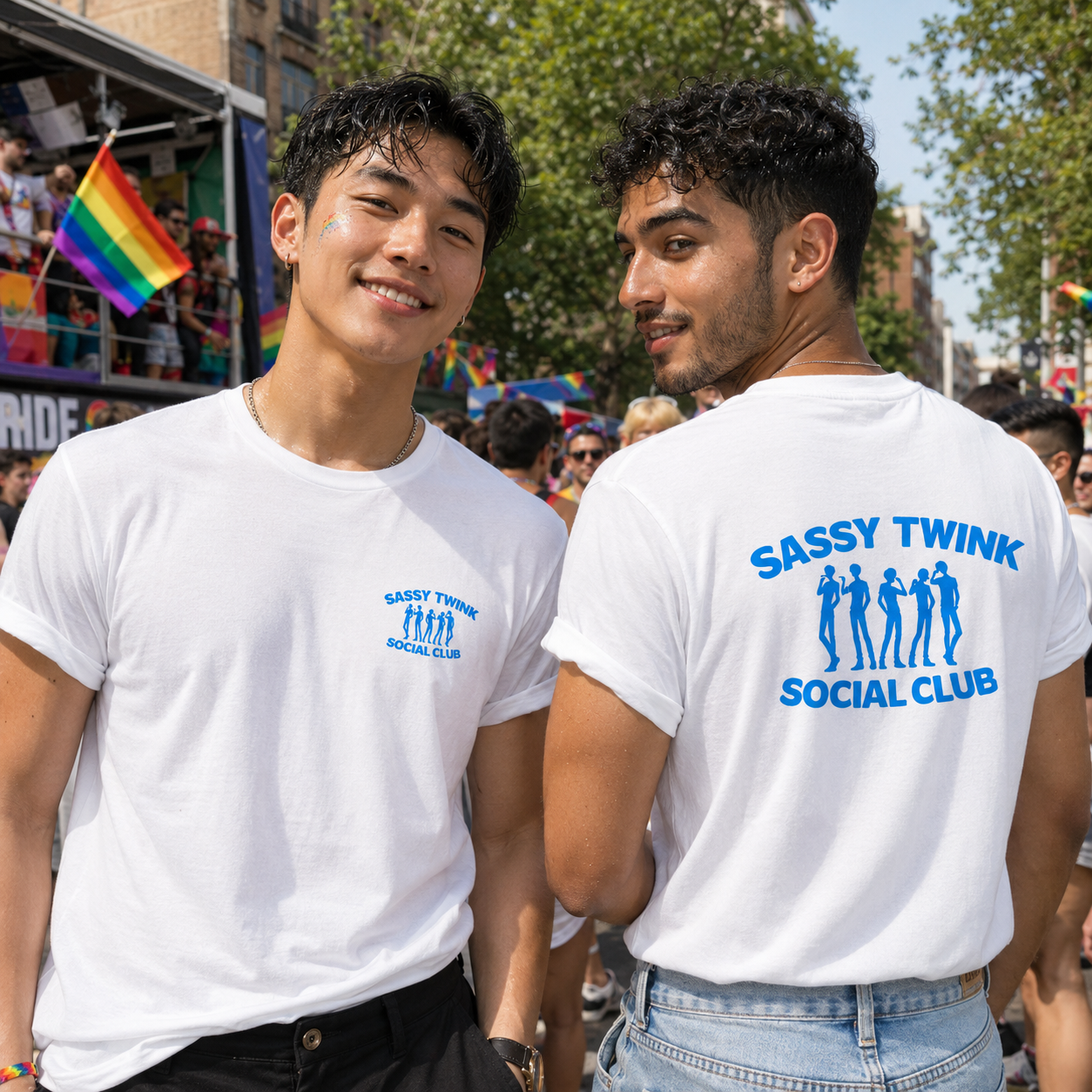 Sassy Twink Social Club — Back Graphic Silhouette Tee